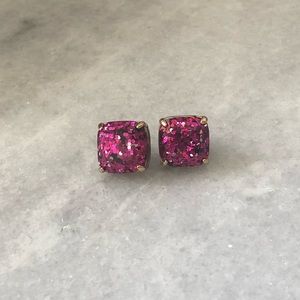 Kate Spade Pink Glitter Studs